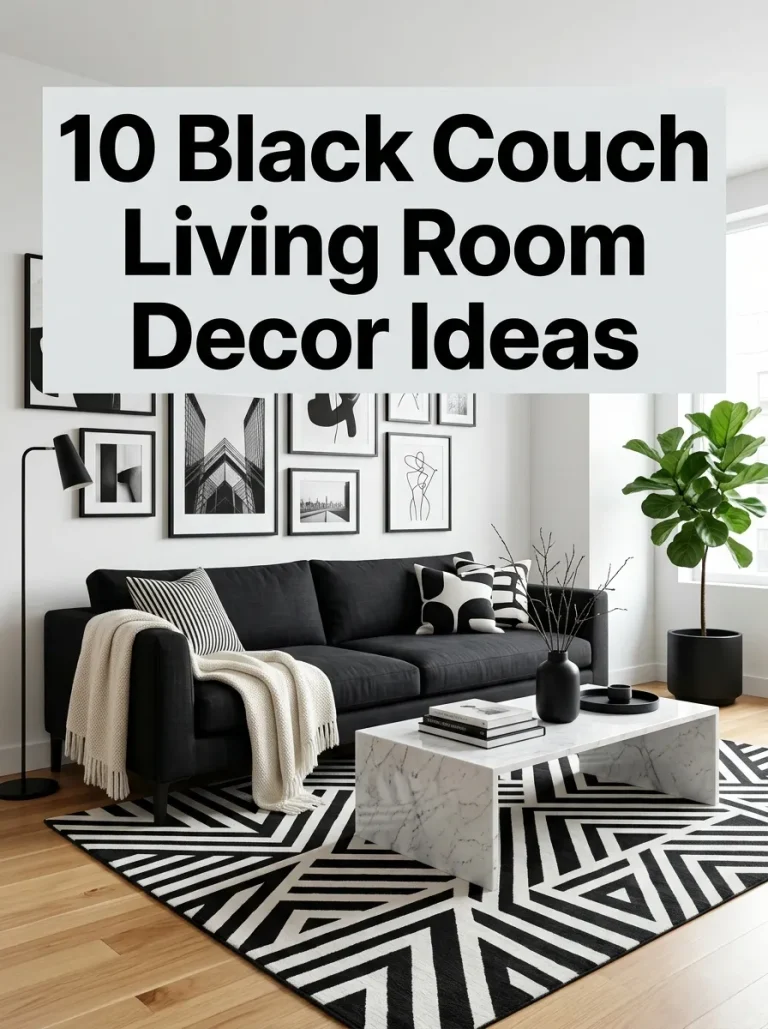 10 Black Couch Living Room Decor Ideas