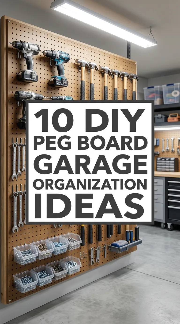 10 DIY Peg Board Garage Organization Ideas