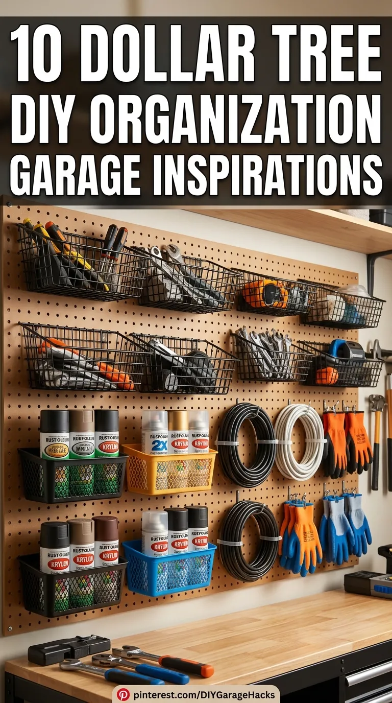 10 Dollar Tree DIY Organization Garage Ideas