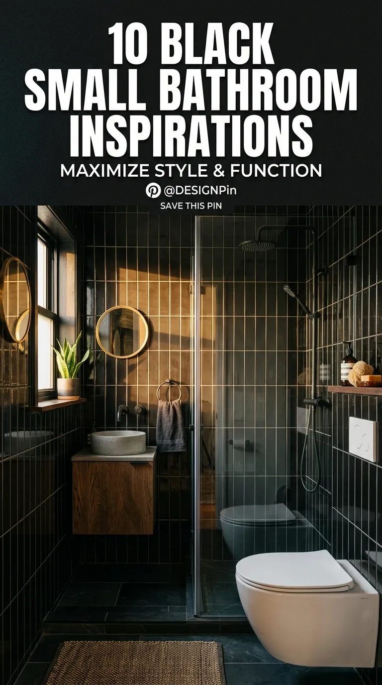 10 Black Small Bathroom Ideas