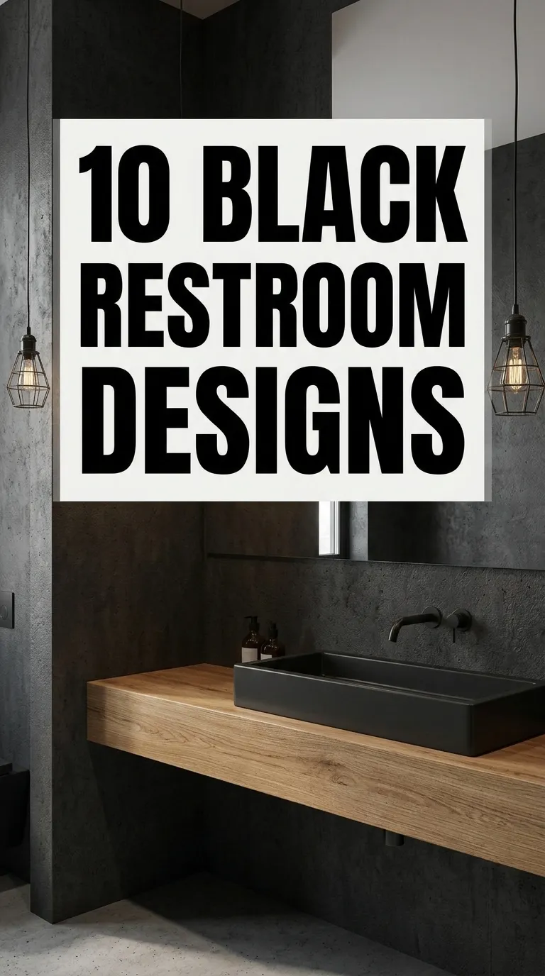 10 Black Restroom Ideas