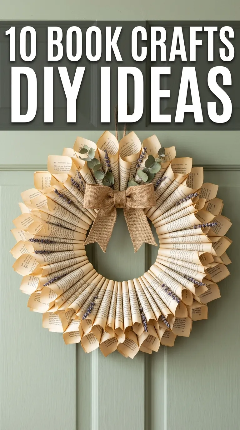 10 Book Crafts DIY Ideas