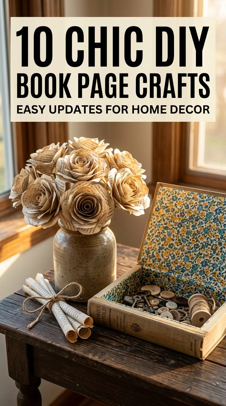 10 Book Crafts DIY Ideas