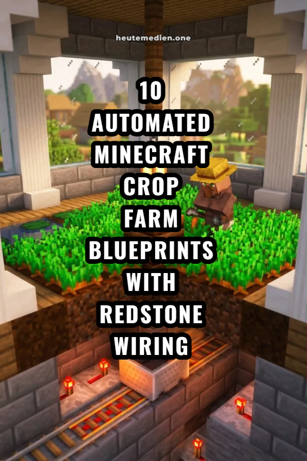 15 Automated Minecraft Crop Farm Blueprints with Redstone Wiring
