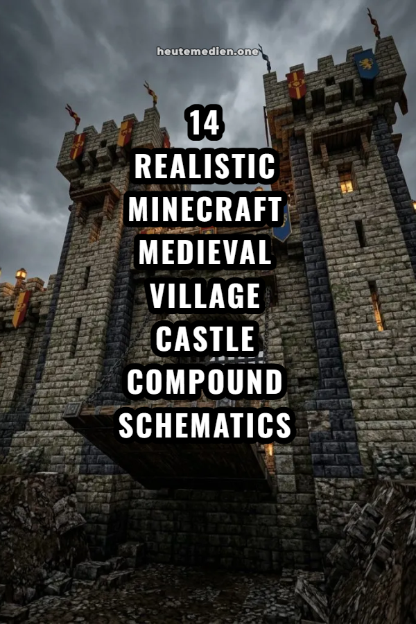 14 Realistic Minecraft Medieval Village Castle Compound Schematics