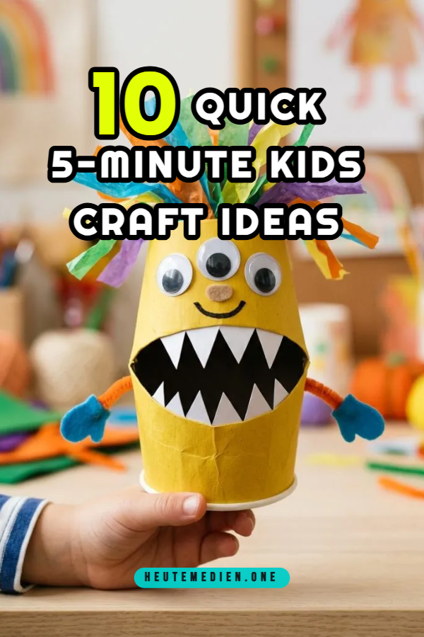 10 Quick 5-Minute Kids Craft Ideas