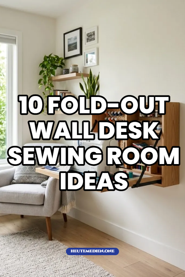 10 Fold-Out Wall Desk Sewing Room Ideas
