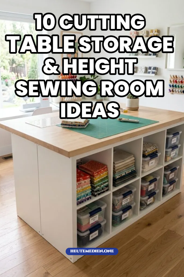 10 Cutting Table Storage & Height Sewing Room Ideas