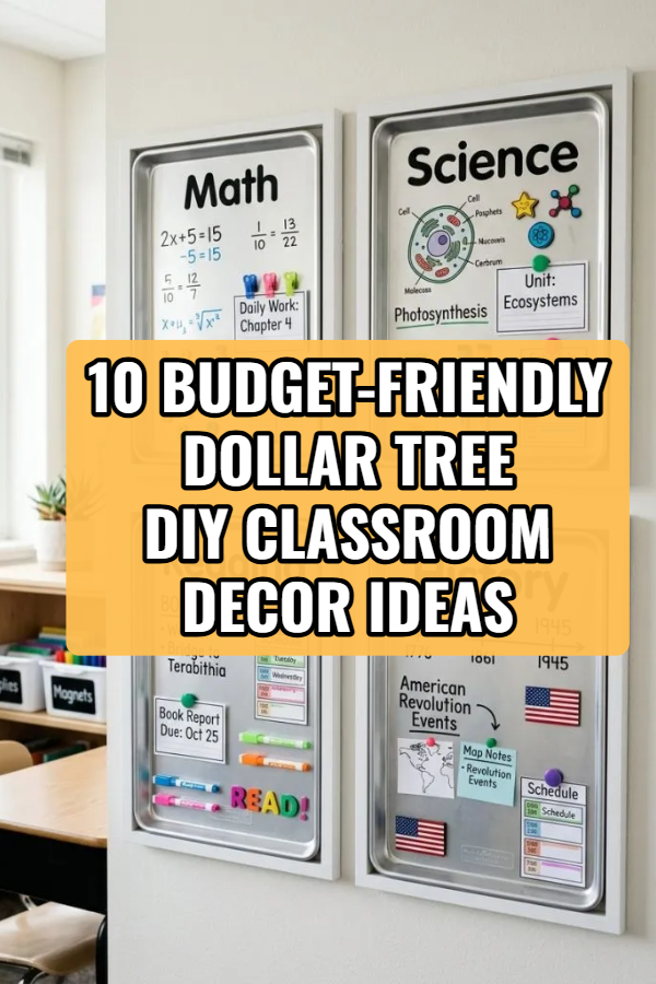 10 Budget-Friendly Dollar Tree DIY Classroom Decor Ideas