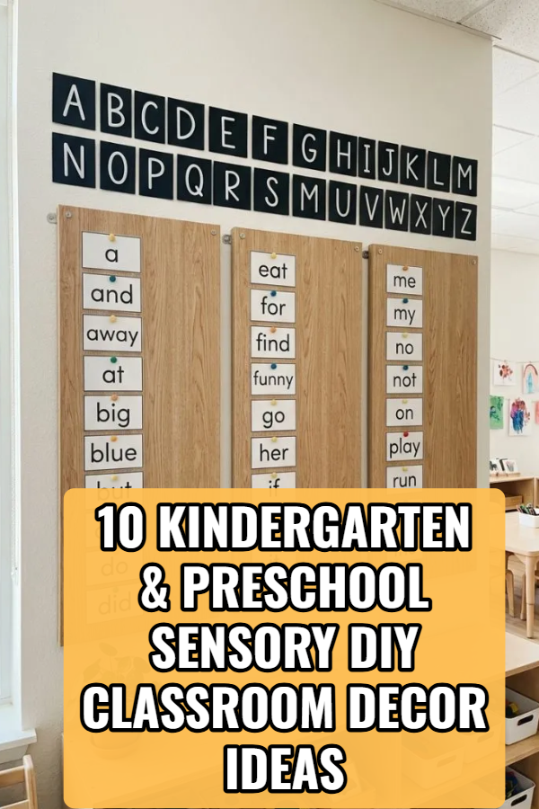 10 Kindergarten & Preschool Sensory DIY Classroom Decor Ideas