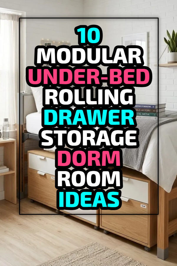 10 Modular Under-Bed Rolling Drawer Storage Dorm Room Ideas